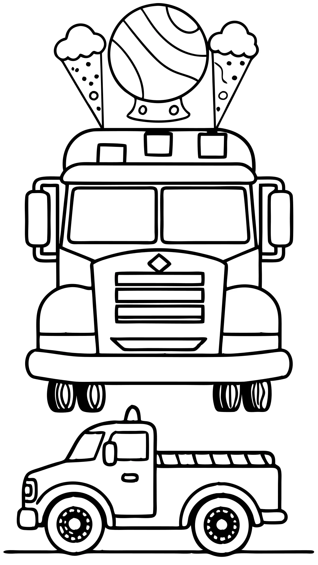 coloriages pour les camions